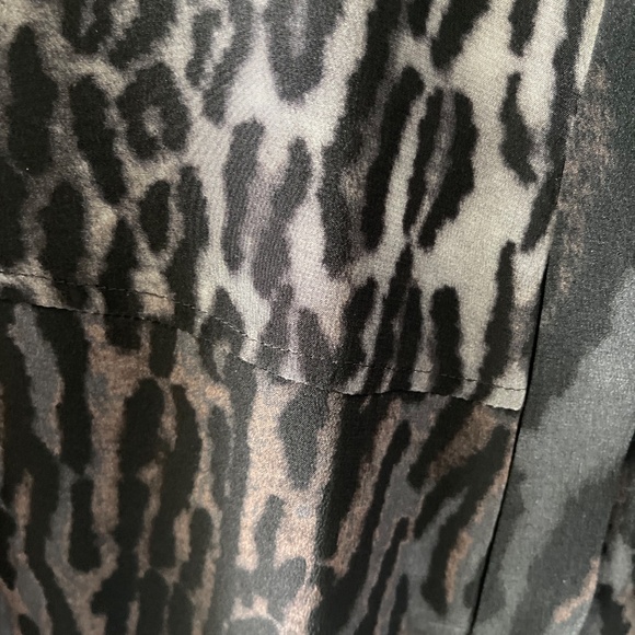 All Saints Silk Shirt Dress - Helle Sinai Big Cat Print, A BEAUTY ~ Size 8 - Picture 8 of 12